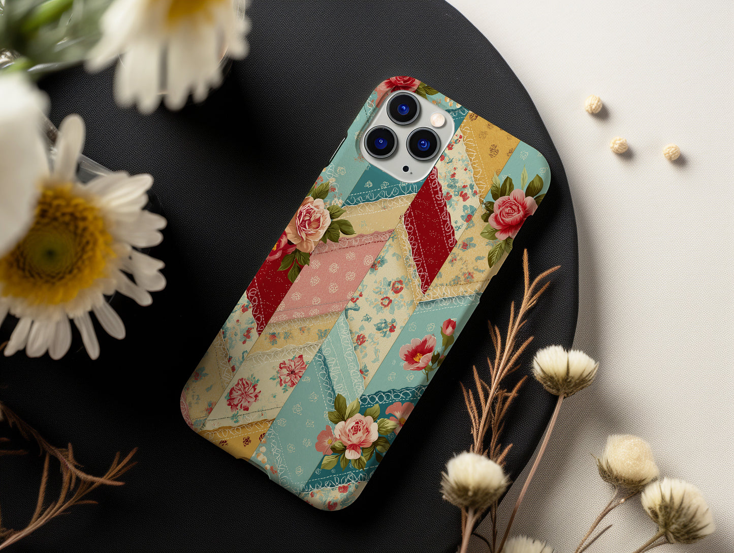 Heirloom Patchwork Phone Case – Timeless Vintage Charm