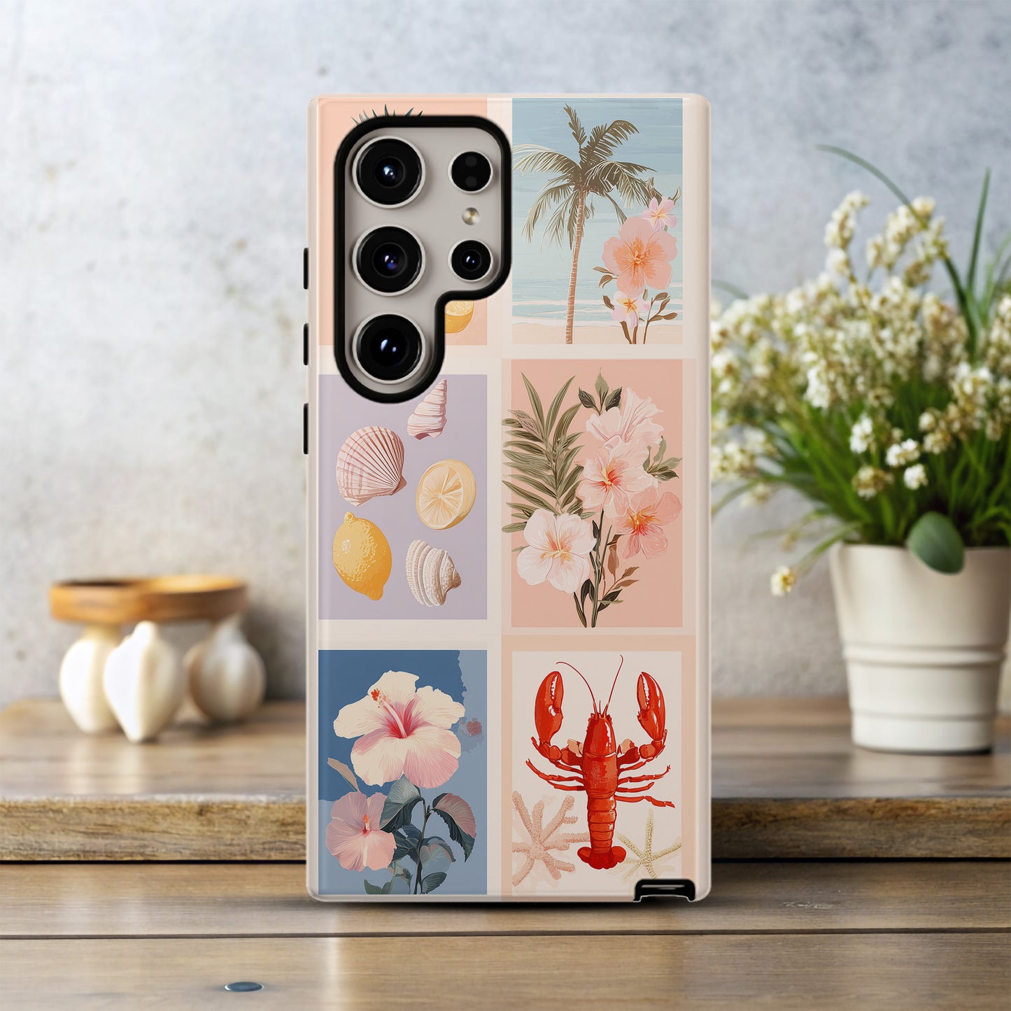 Seaside Collage Phone Case – Whimsical Coastal Charm