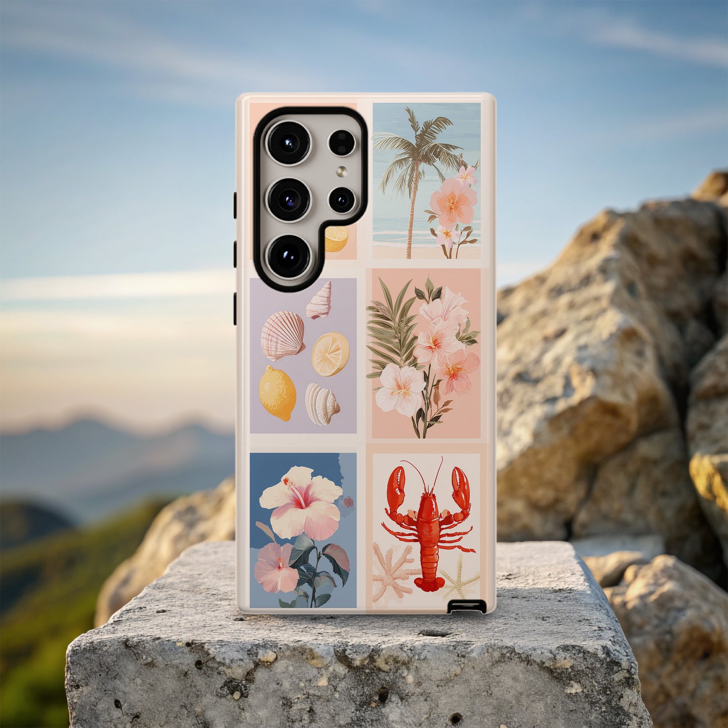 Seaside Collage Phone Case – Whimsical Coastal Charm