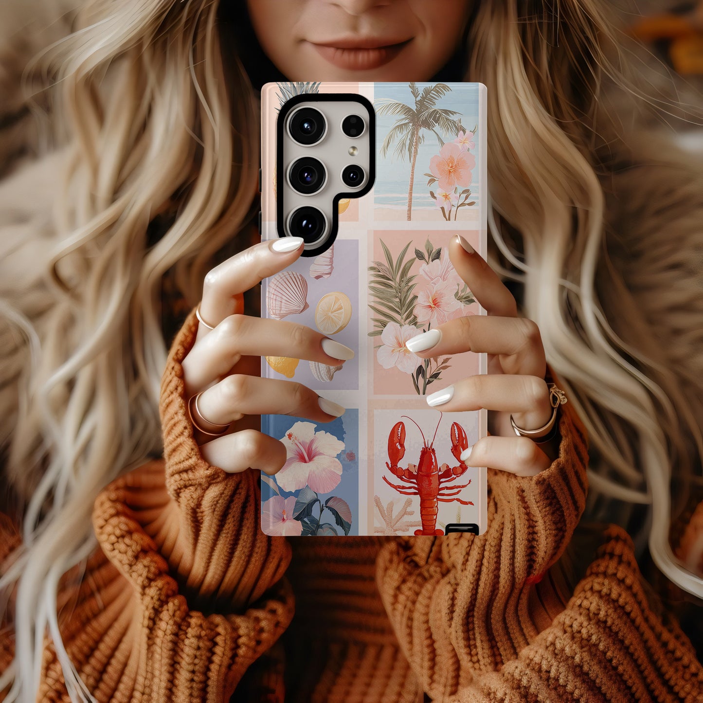 Seaside Collage Phone Case – Whimsical Coastal Charm