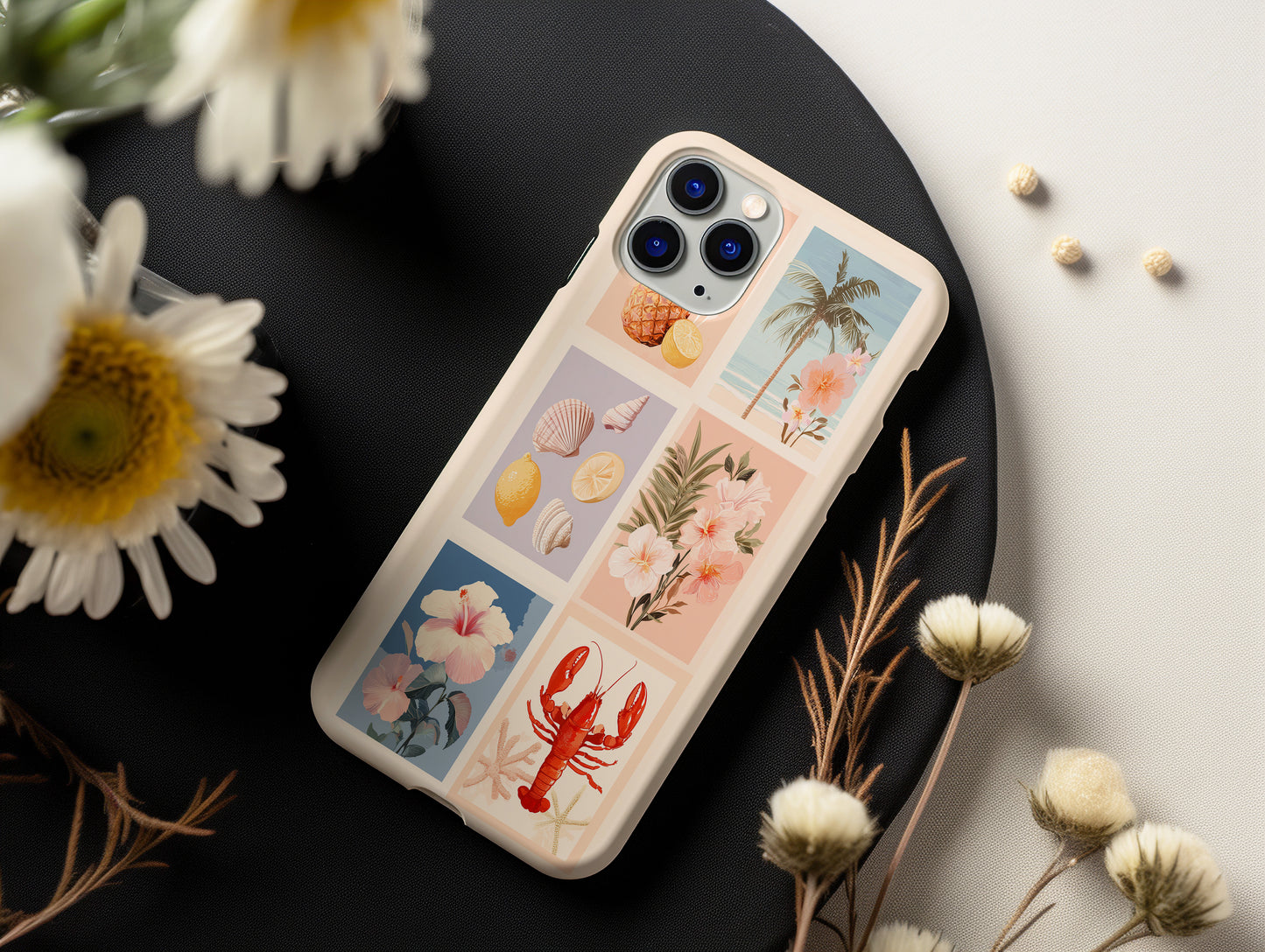 Seaside Collage Phone Case – Whimsical Coastal Charm