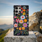 Midnight Bloom – Embroidered Wildflower Phone Case