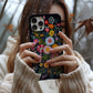 Midnight Bloom – Embroidered Wildflower Phone Case