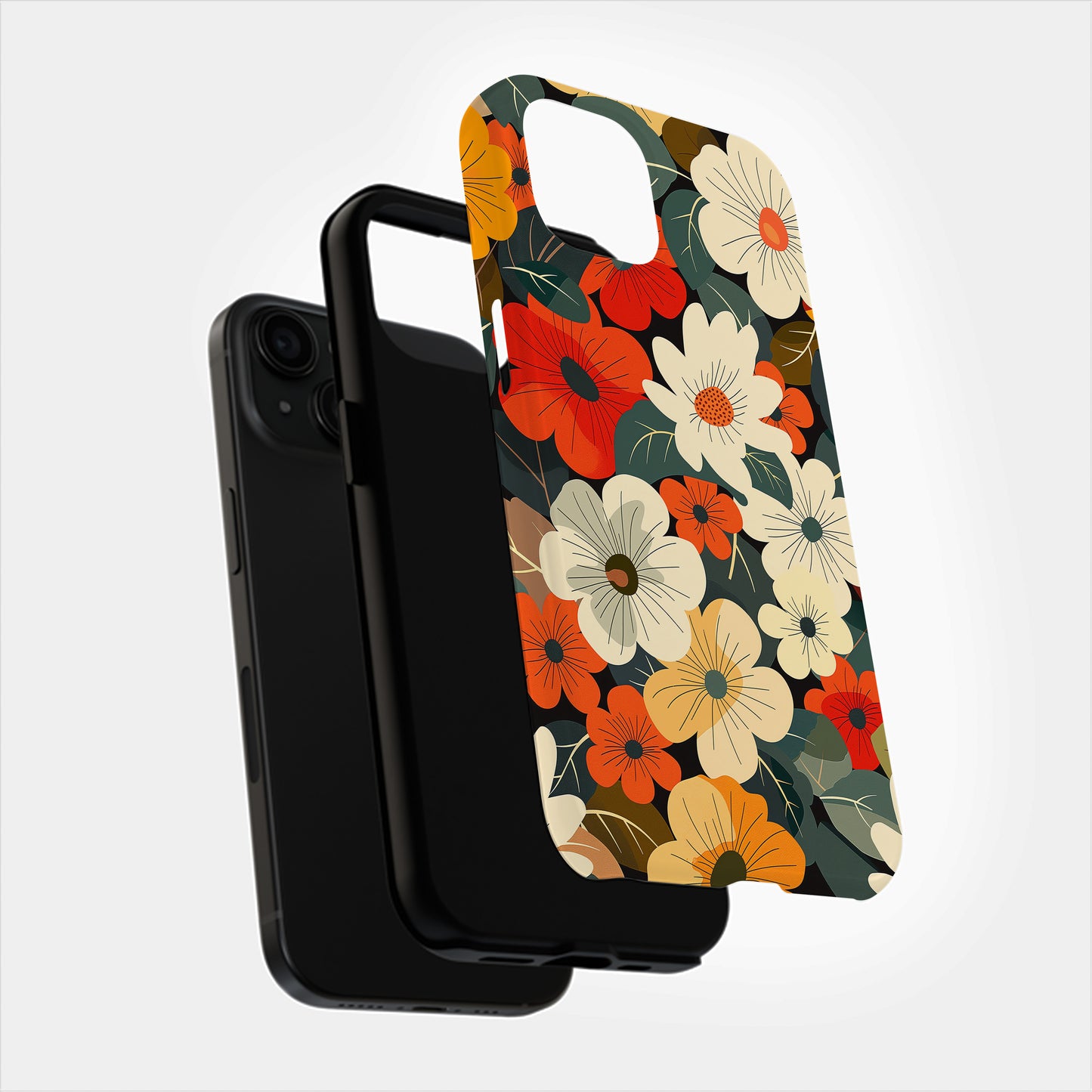 Sunset Garden – Retro Bloom Phone Case