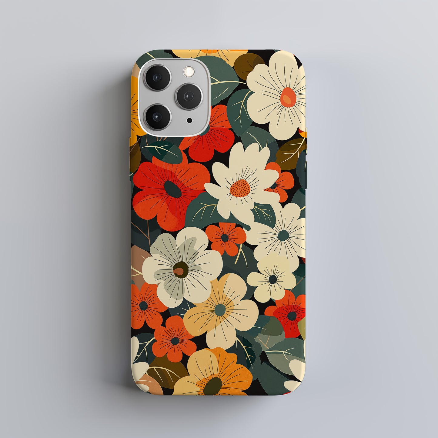 Sunset Garden – Retro Bloom Phone Case