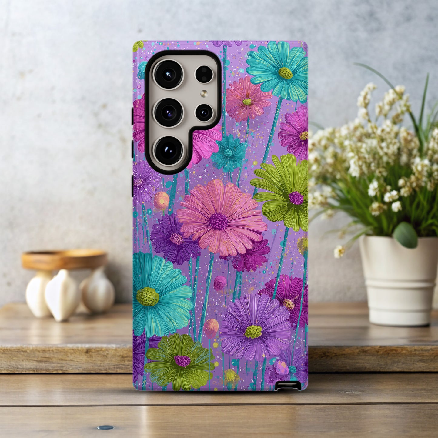 Electric Bloom – Y2K Pop Floral Phone Case