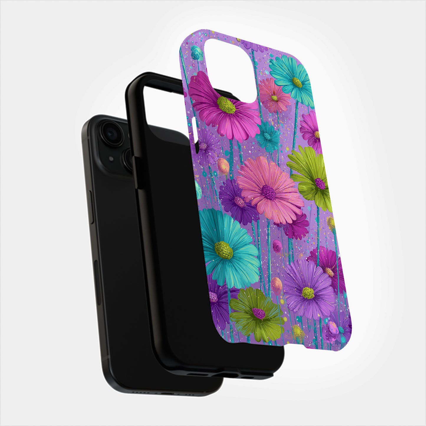 Electric Bloom – Y2K Pop Floral Phone Case