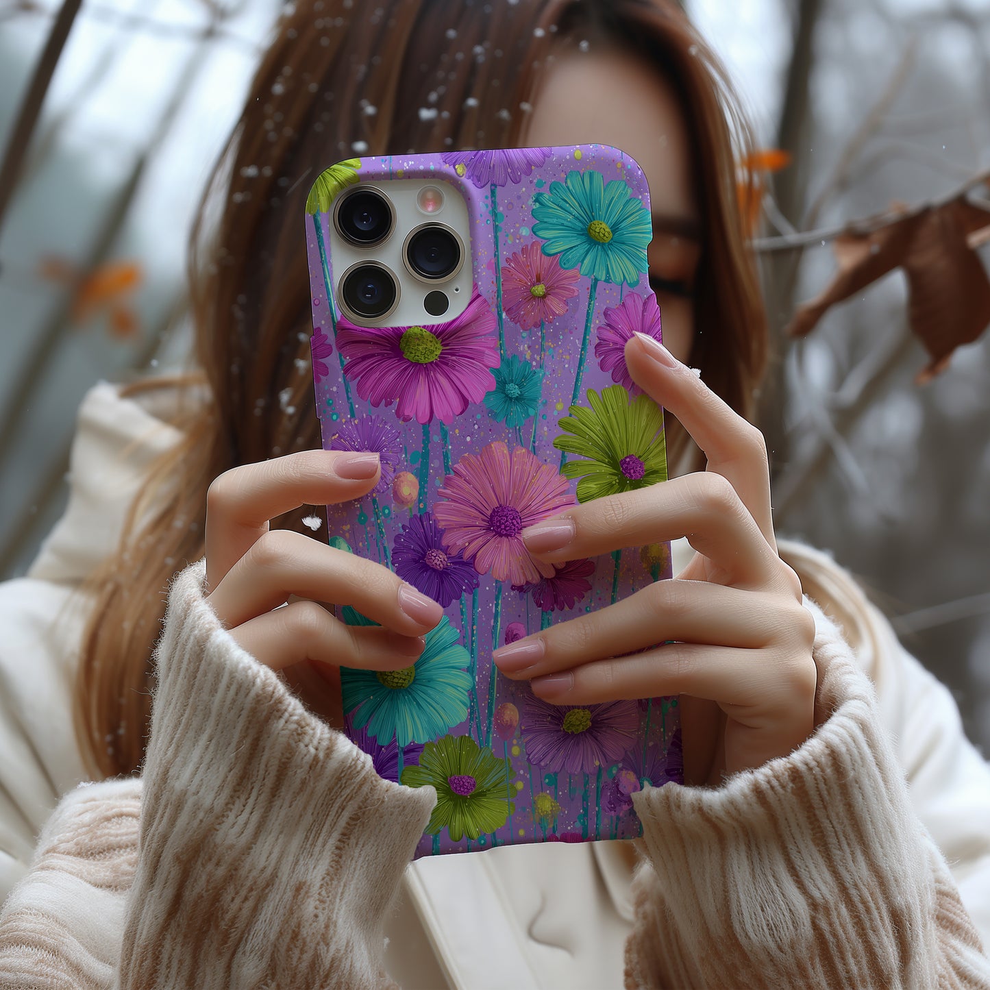 Electric Bloom – Y2K Pop Floral Phone Case