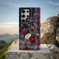 Midnight Rose Tartan – Vintage Floral Plaid Phone Case