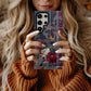 Midnight Rose Tartan – Vintage Floral Plaid Phone Case