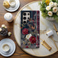 Midnight Rose Tartan – Vintage Floral Plaid Phone Case