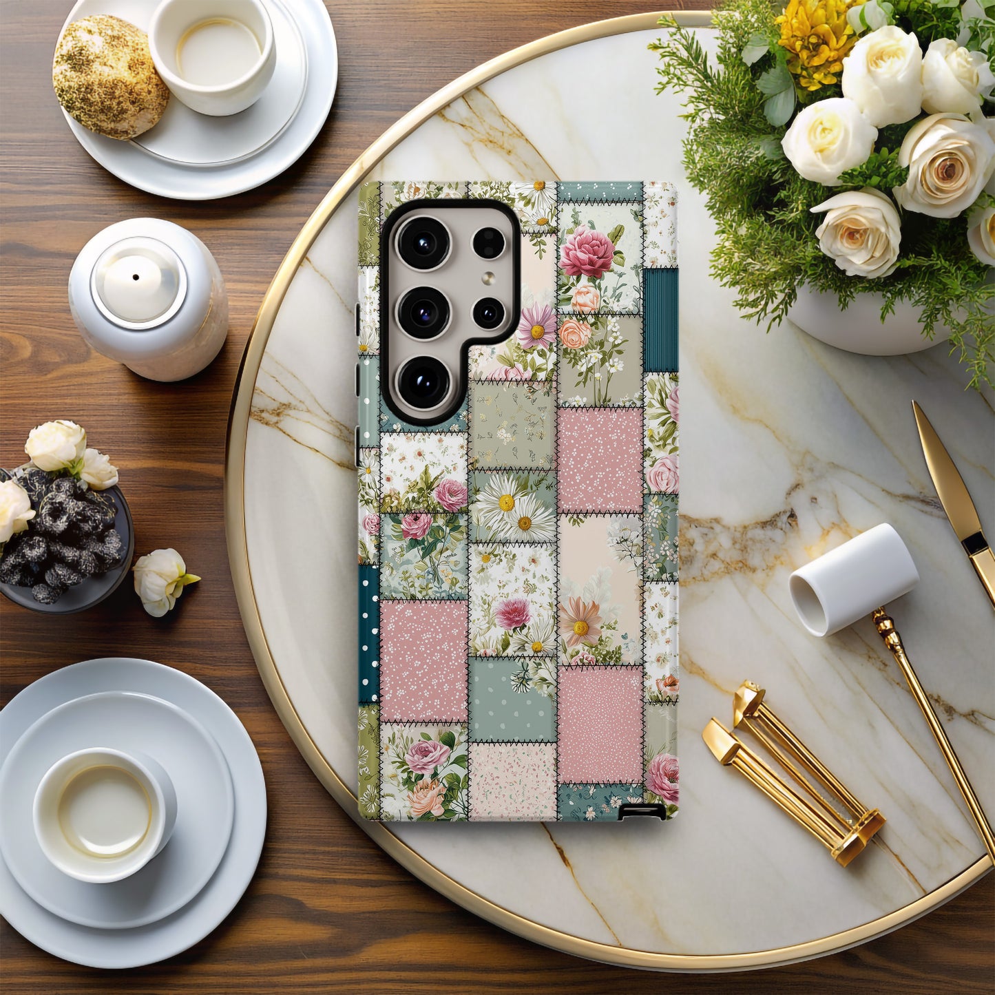 Cottage Garden Quilt – Floral Patchwork Phone Case