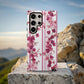 Cherry Blossom Bliss – Elegant Floral Stripe Case