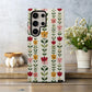 Folk Garden Bloom – Modern Floral Stripe Case