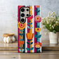 Scandi Bloom Bold – Scandinavian Folk Floral Stripe Case
