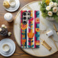 Scandi Bloom Bold – Scandinavian Folk Floral Stripe Case