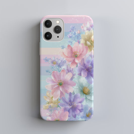Whispering Petals – Soft Rainbow Floral Fantasy Case