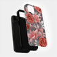 Silver Flame Elegance – Rose & Lily Metallic Floral Case