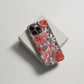 Silver Flame Elegance – Rose & Lily Metallic Floral Case