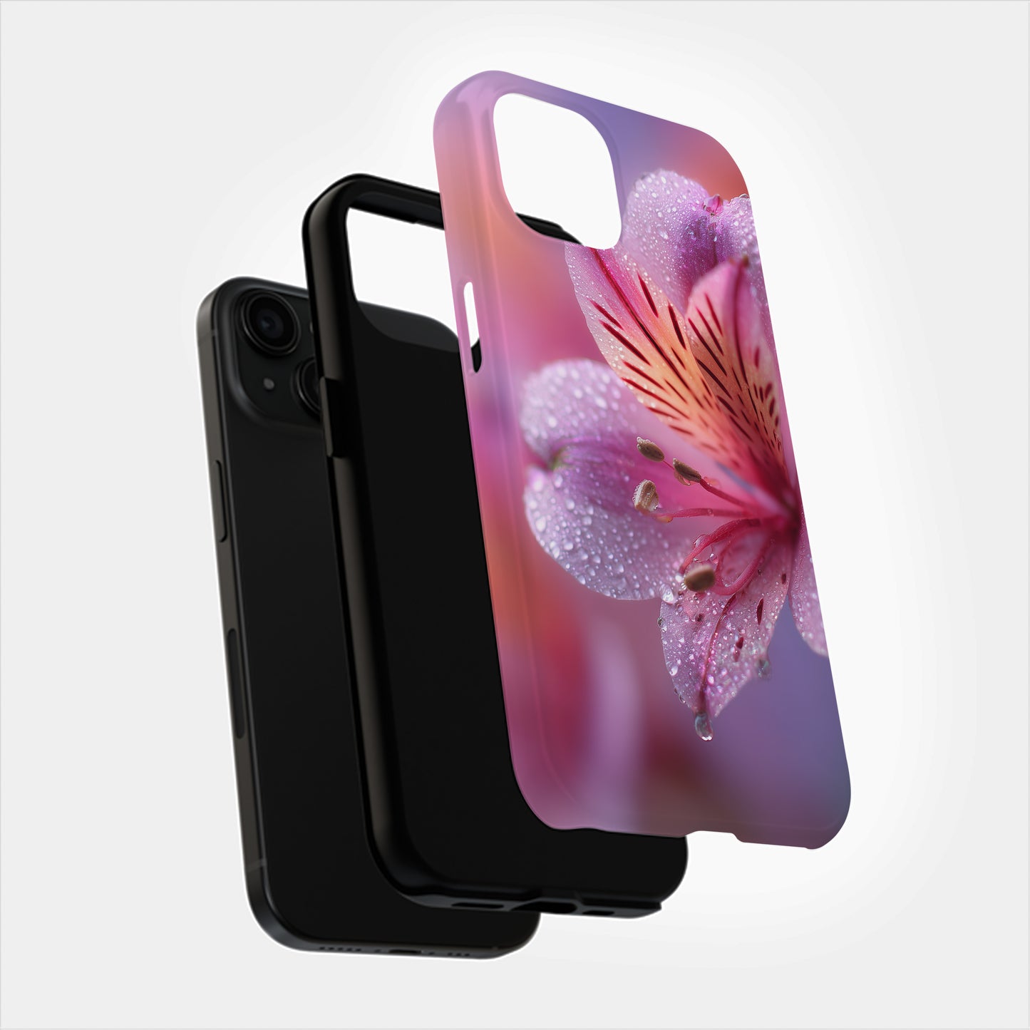 Dew Kissed Elegance – Macro Pink Lily Bloom Phone Case