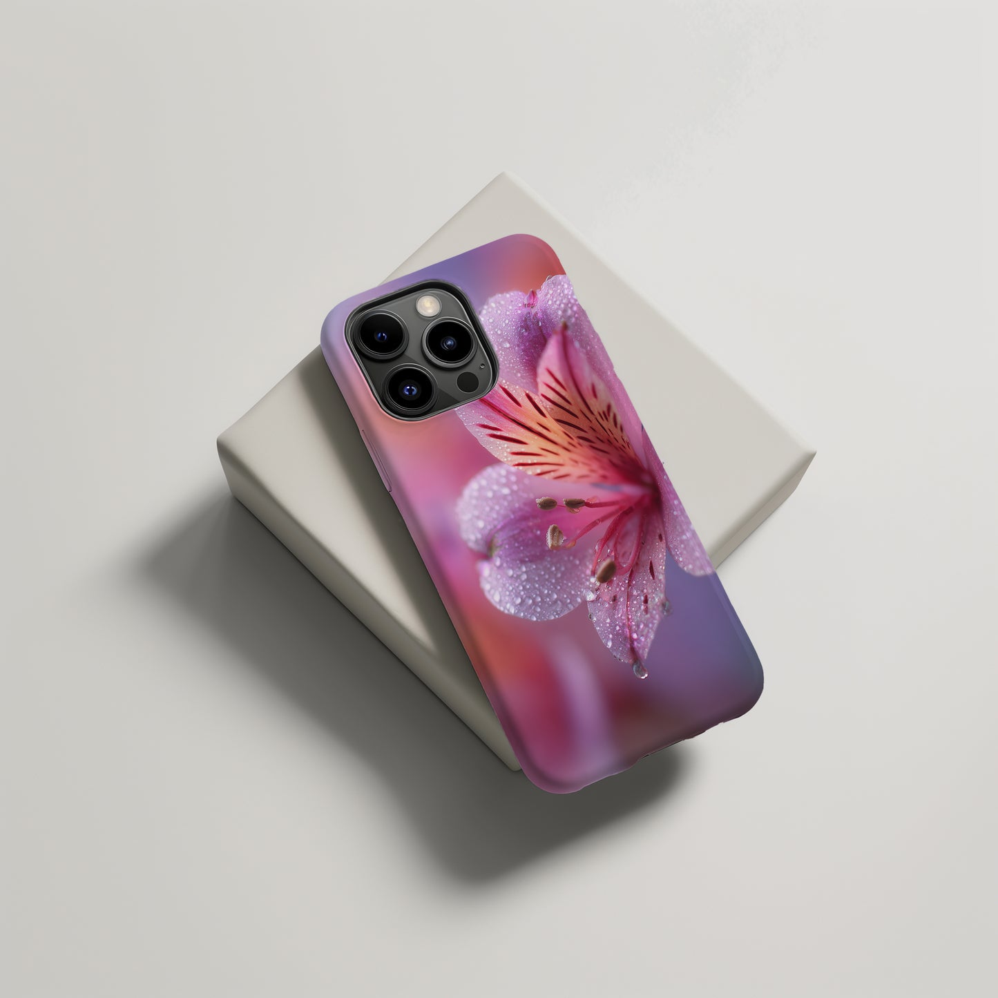 Dew Kissed Elegance – Macro Pink Lily Bloom Phone Case