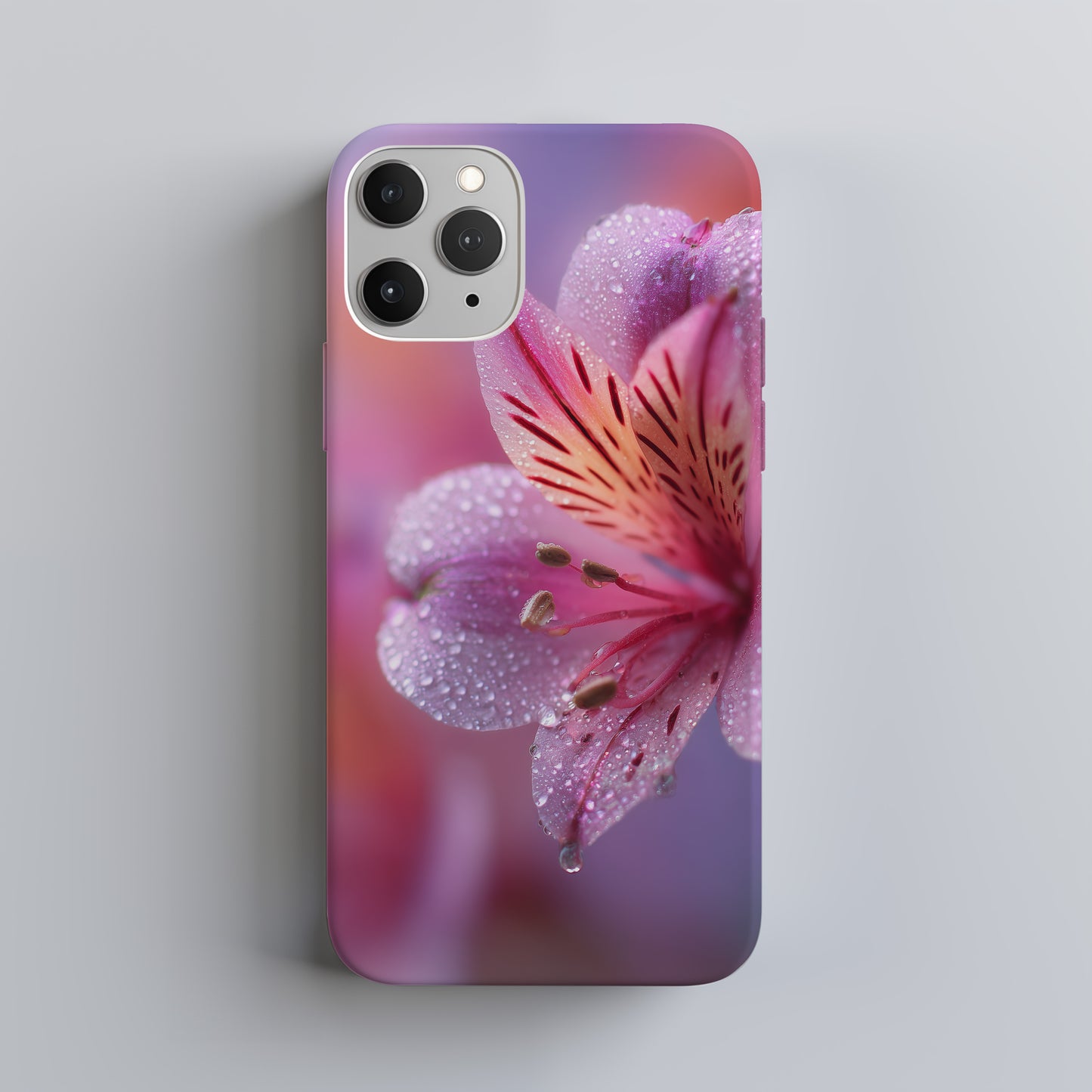 Dew Kissed Elegance – Macro Pink Lily Bloom Phone Case
