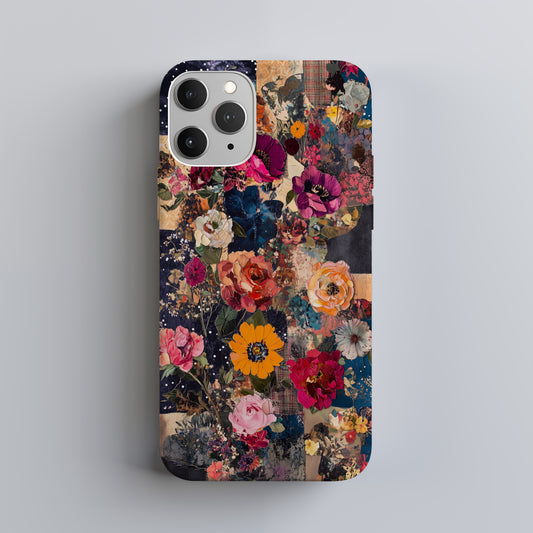 Boho Bloom Collage – Vintage Floral Patchwork Phone Case