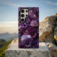 Velvet Bloom – Monochrome Violet Pansy Phone Case
