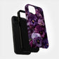 Velvet Bloom – Monochrome Violet Pansy Phone Case