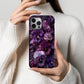 Velvet Bloom – Monochrome Violet Pansy Phone Case