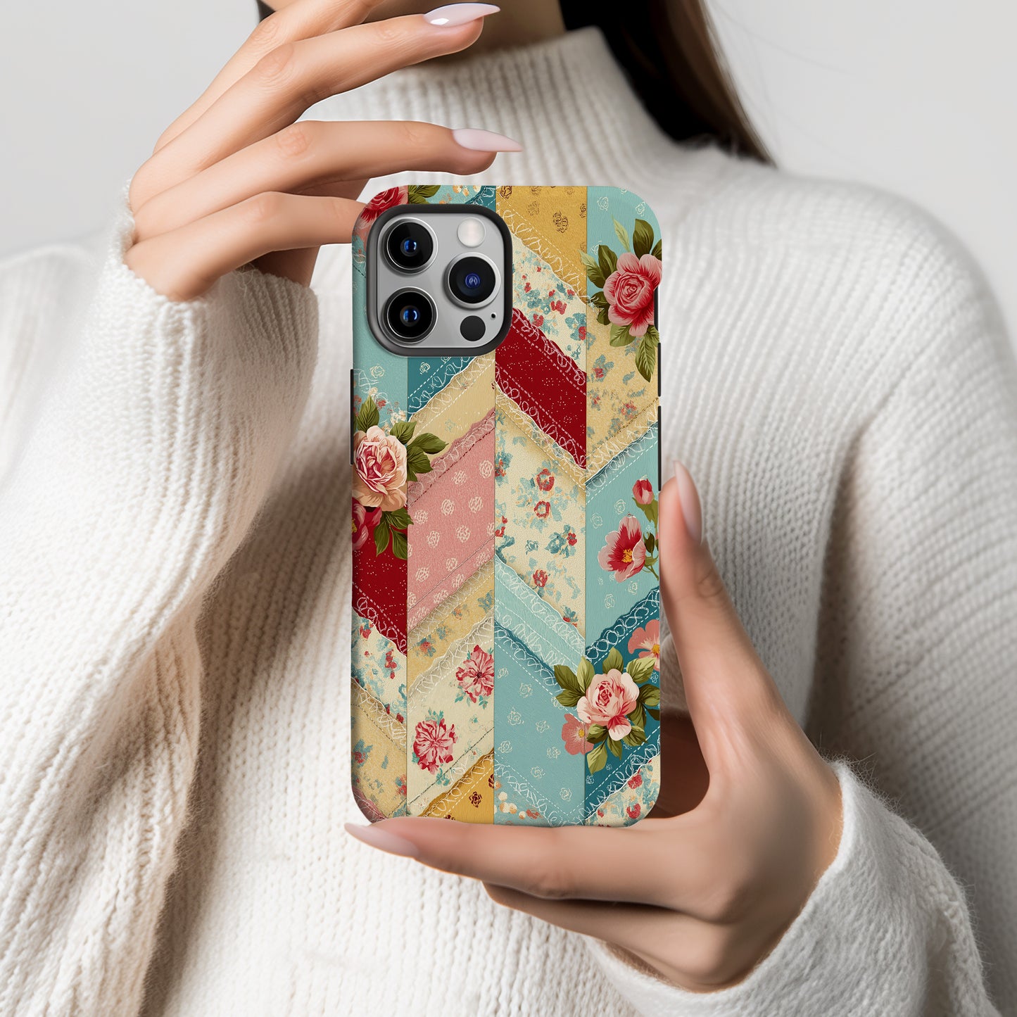Vintage Patchwork Charm Phone Case