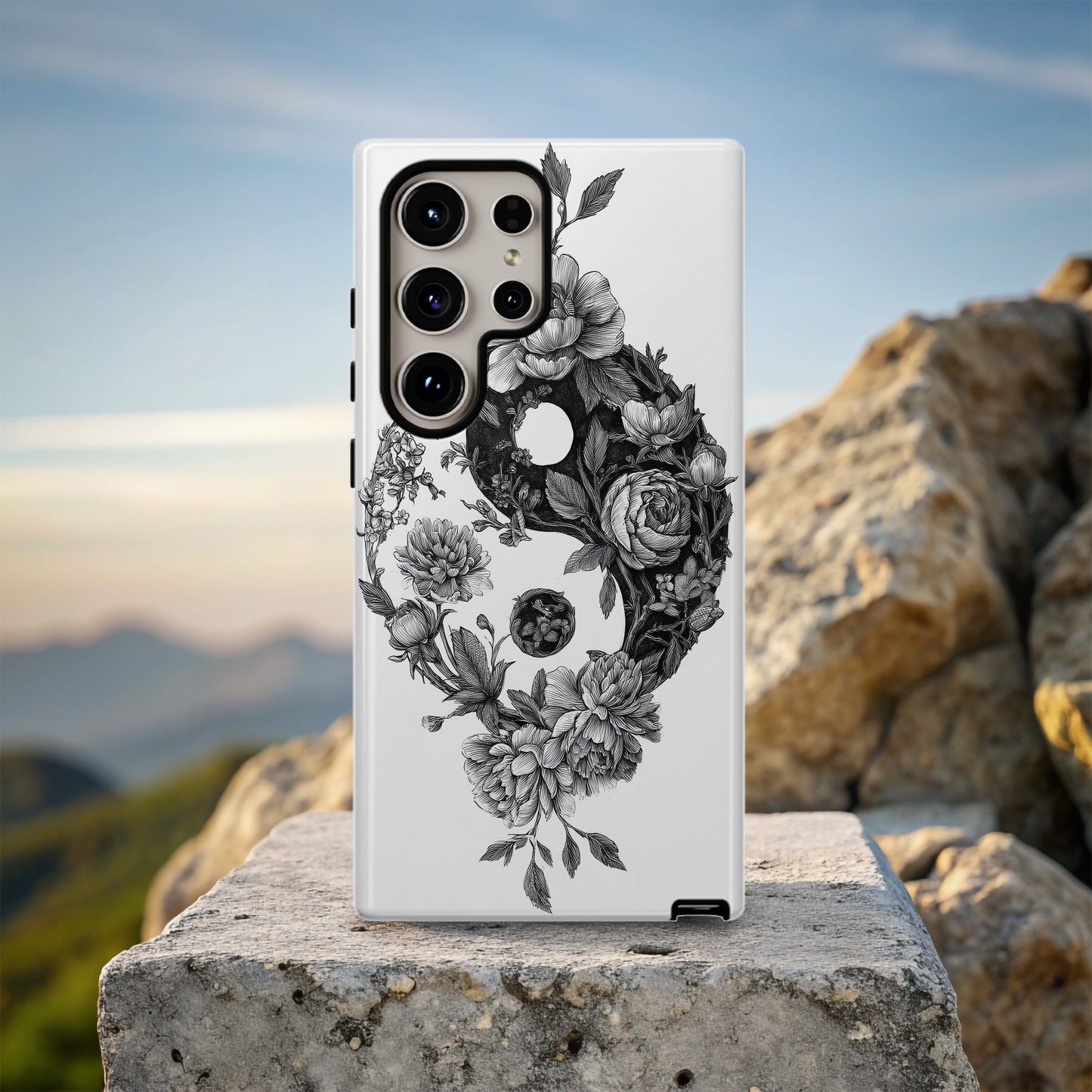 Floral Yin-Yang Harmony Phone Case