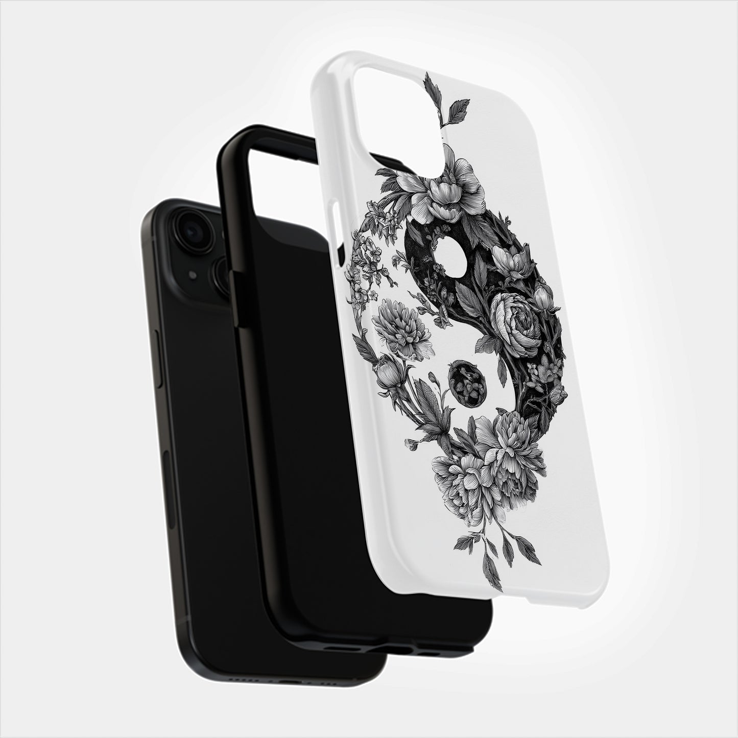 Floral Yin-Yang Harmony Phone Case