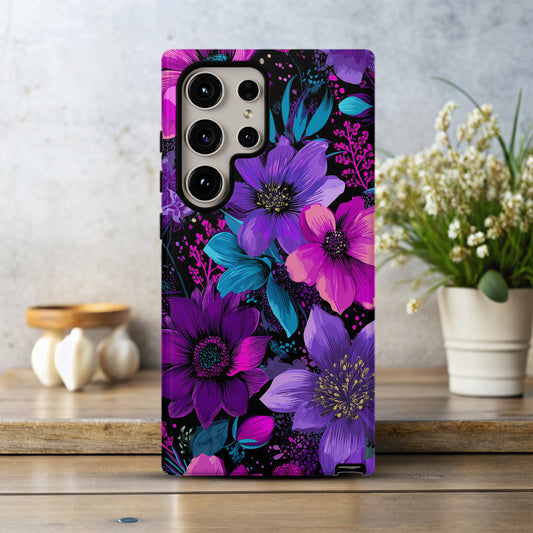 Electric Bloom Noir Phone Case