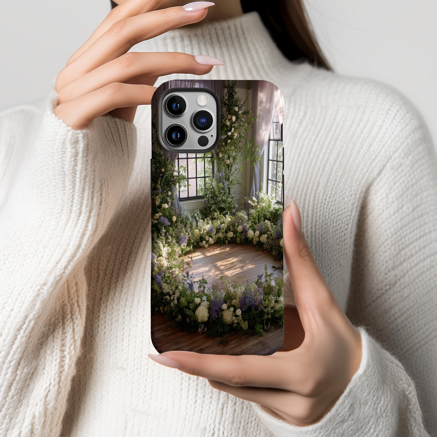 Sacred Bloom Circle Phone Case