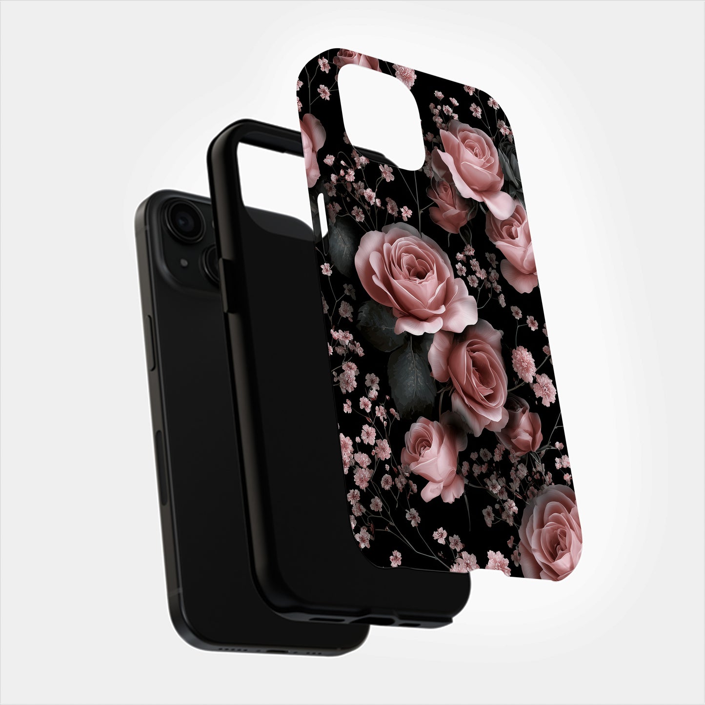 Midnight Blush Bloom Phone Case