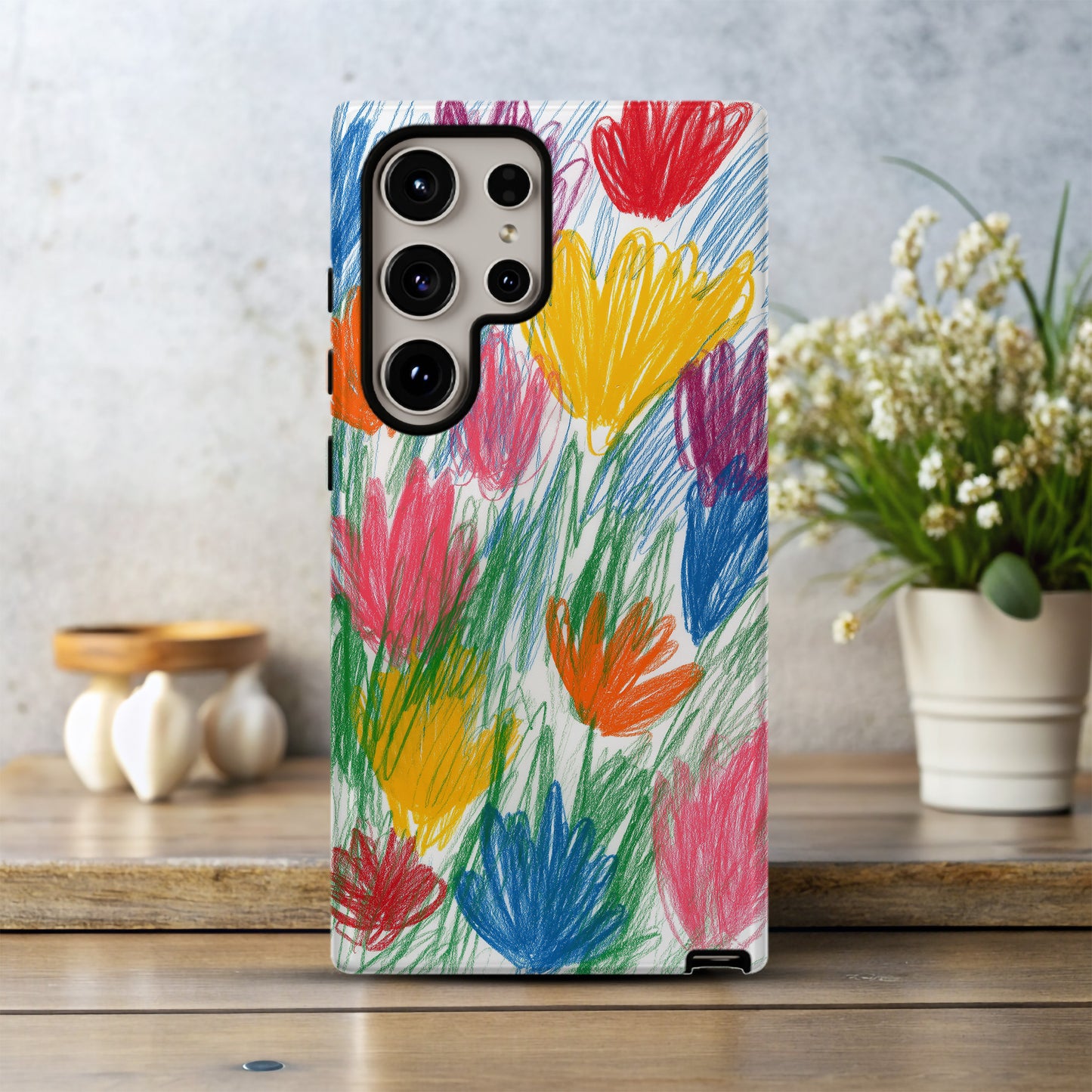Crayon Bloom Joy Phone Case