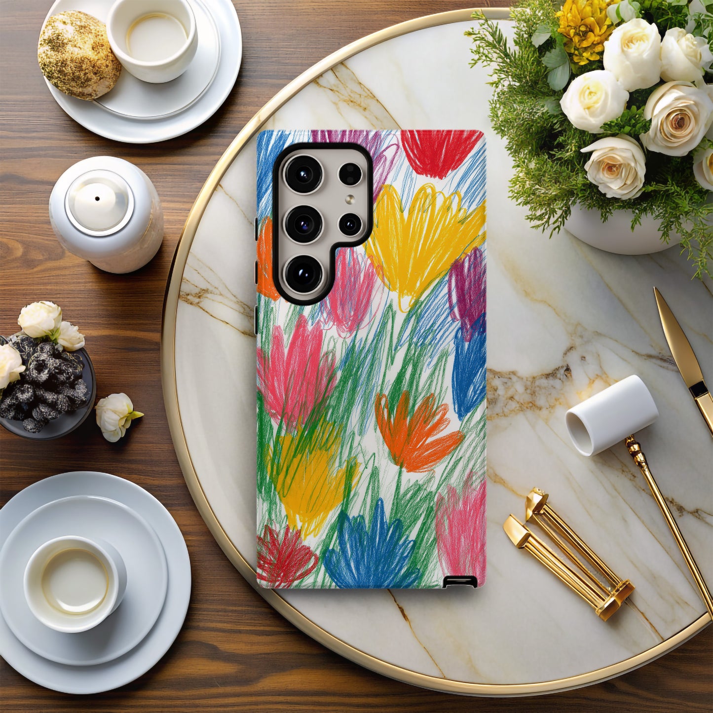 Crayon Bloom Joy Phone Case