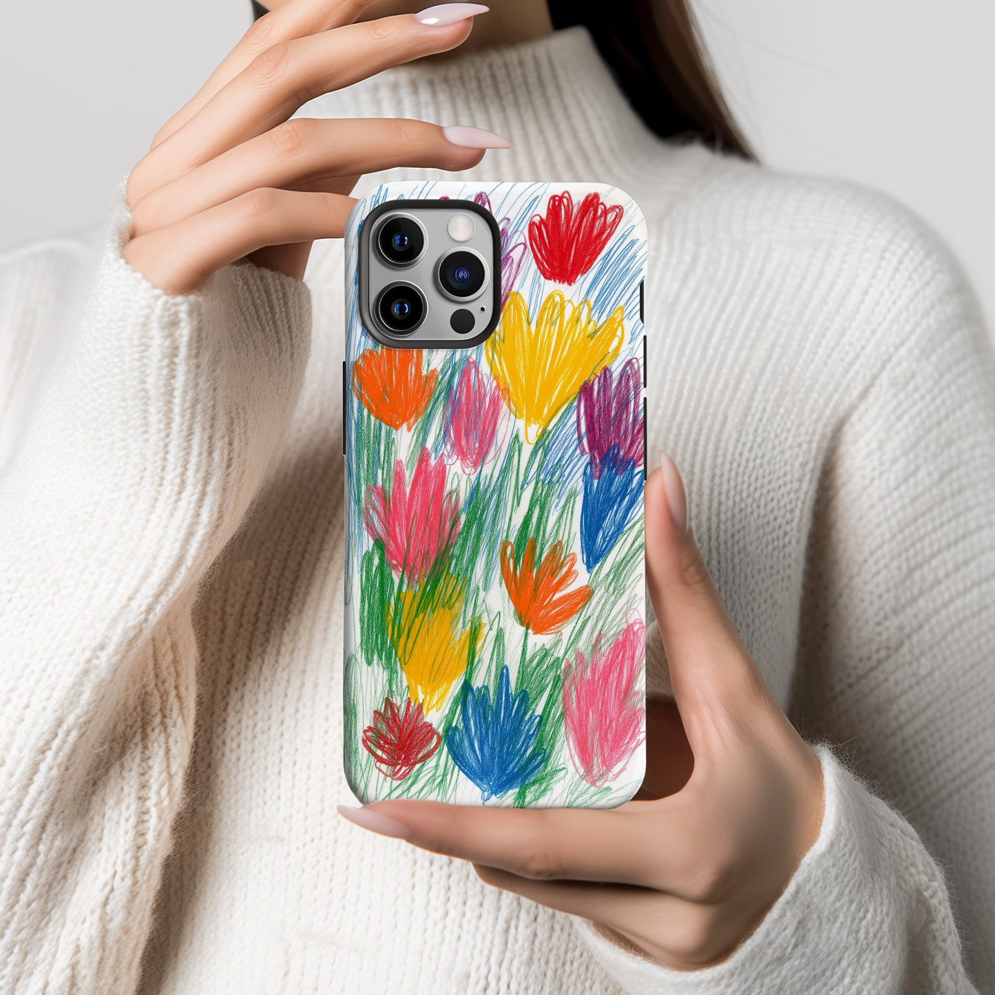 Crayon Bloom Joy Phone Case