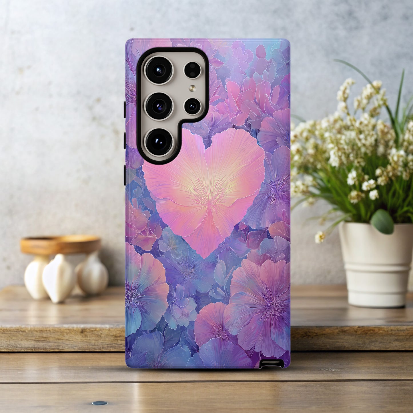 Heart of Petals Glow Phone Case