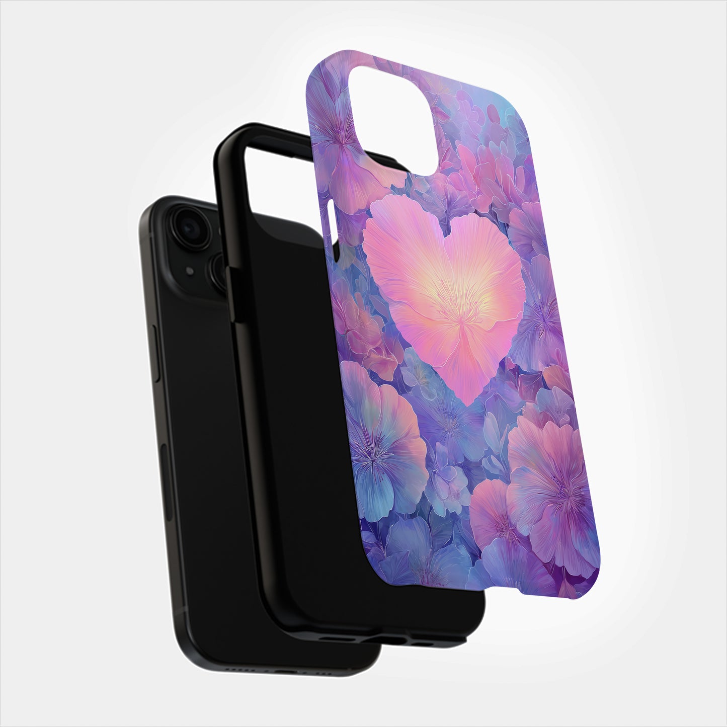 Heart of Petals Glow Phone Case