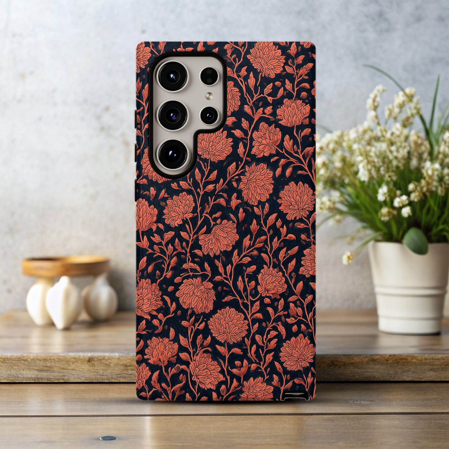 Indigo Marigold Block Print Case