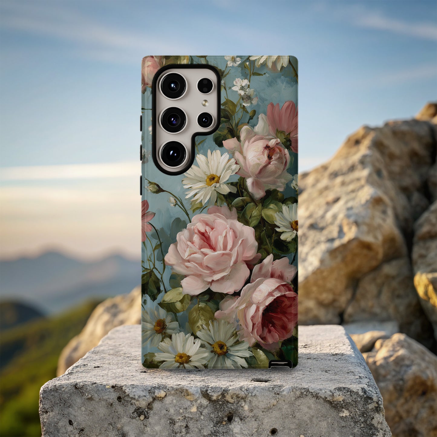 Vintage Daydreams: Roses & Daisies in Soft Bloom