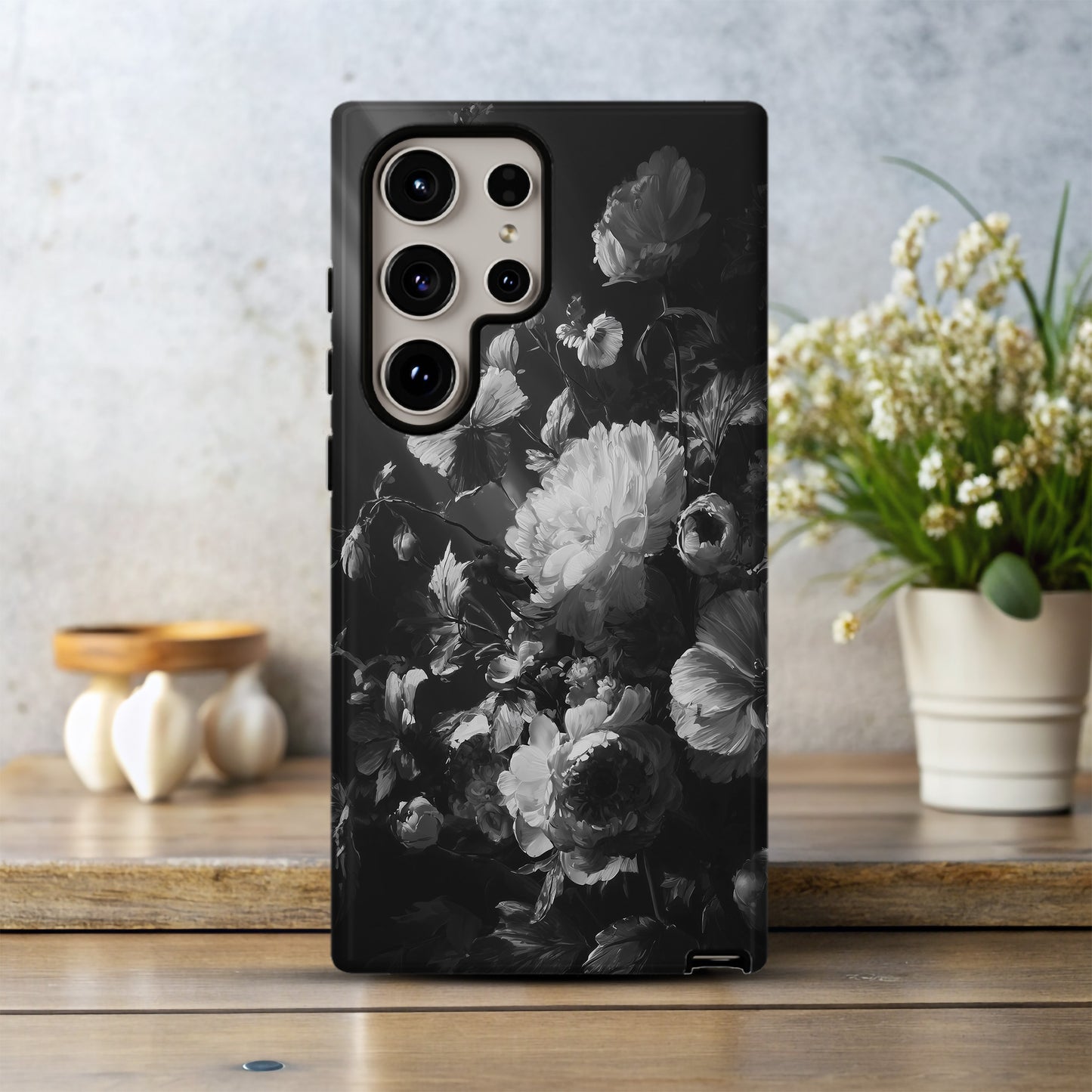 Midnight Reverie: Noir Blossom Elegance