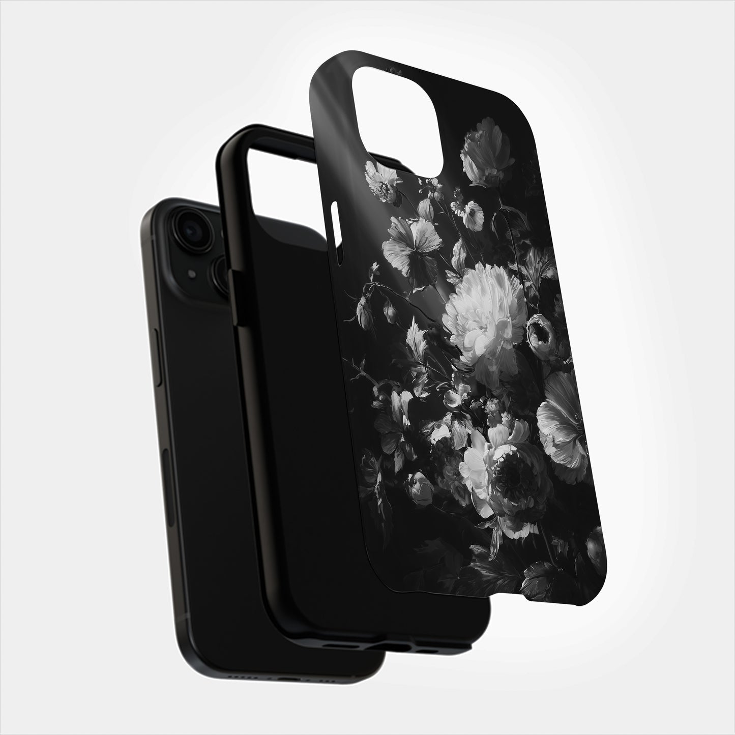 Midnight Reverie: Noir Blossom Elegance