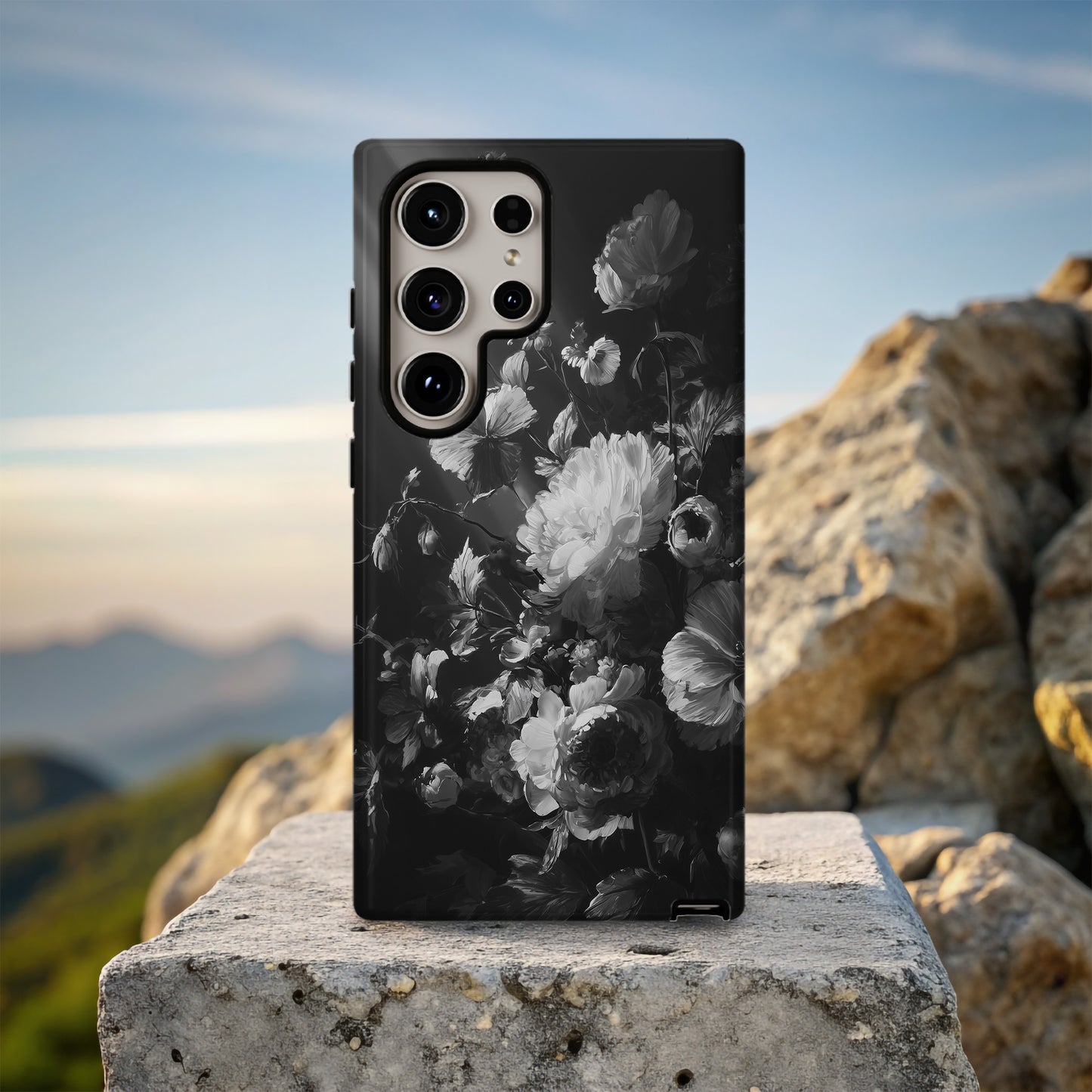Midnight Reverie: Noir Blossom Elegance