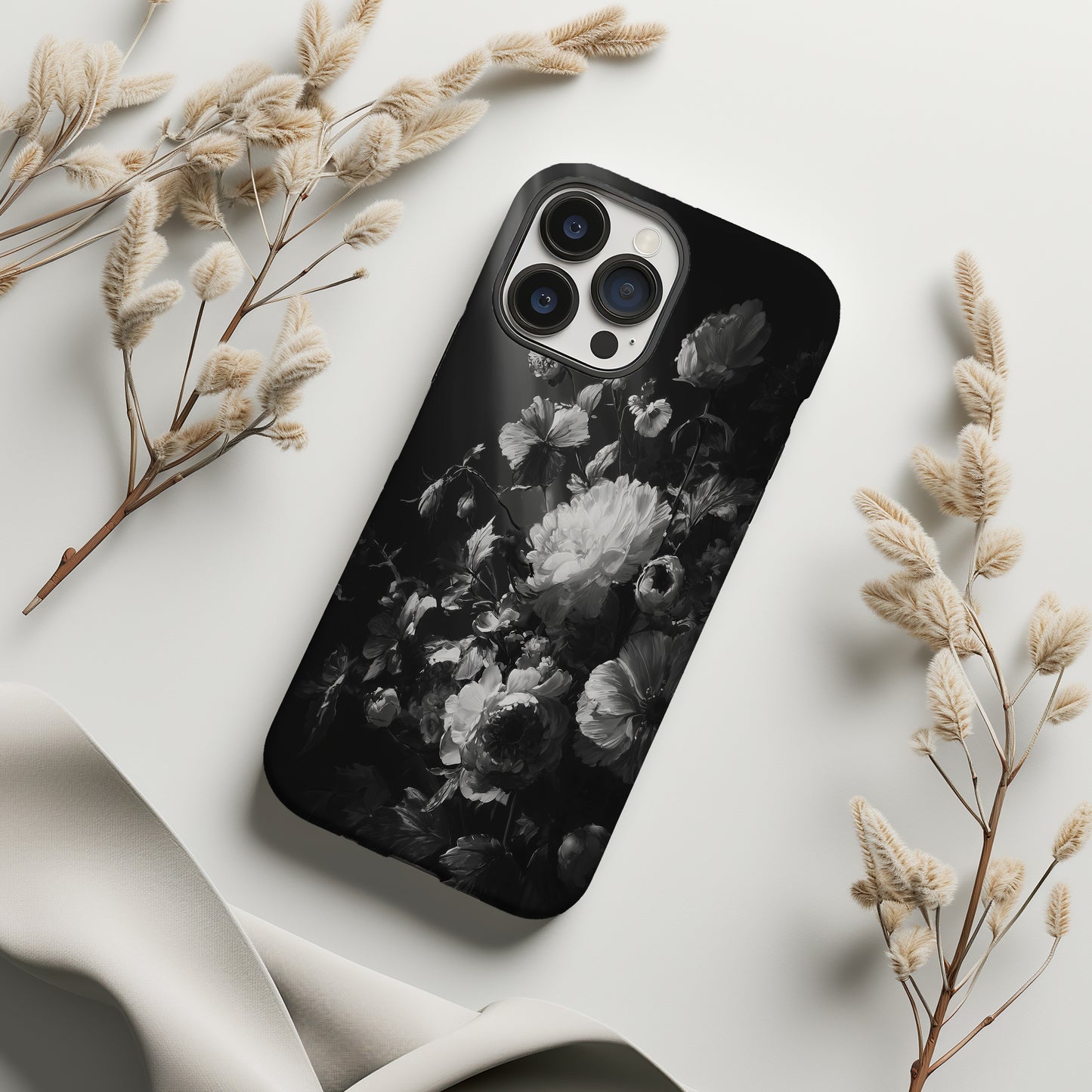 Midnight Reverie: Noir Blossom Elegance