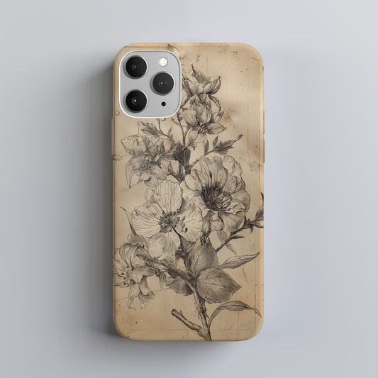 Whispers of Time: Antique Botanical Etching in Bloom