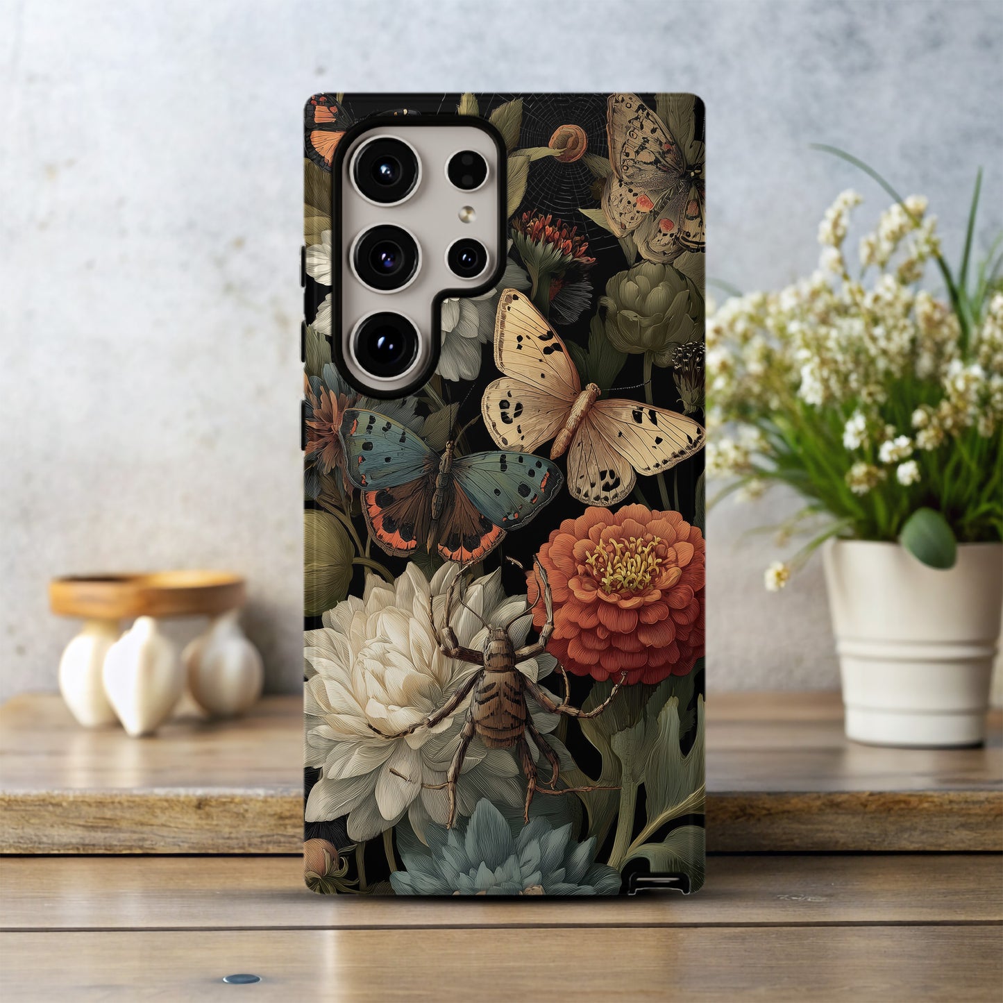 Garden of Shadows: Entomology & Blooms in Vintage Harmony