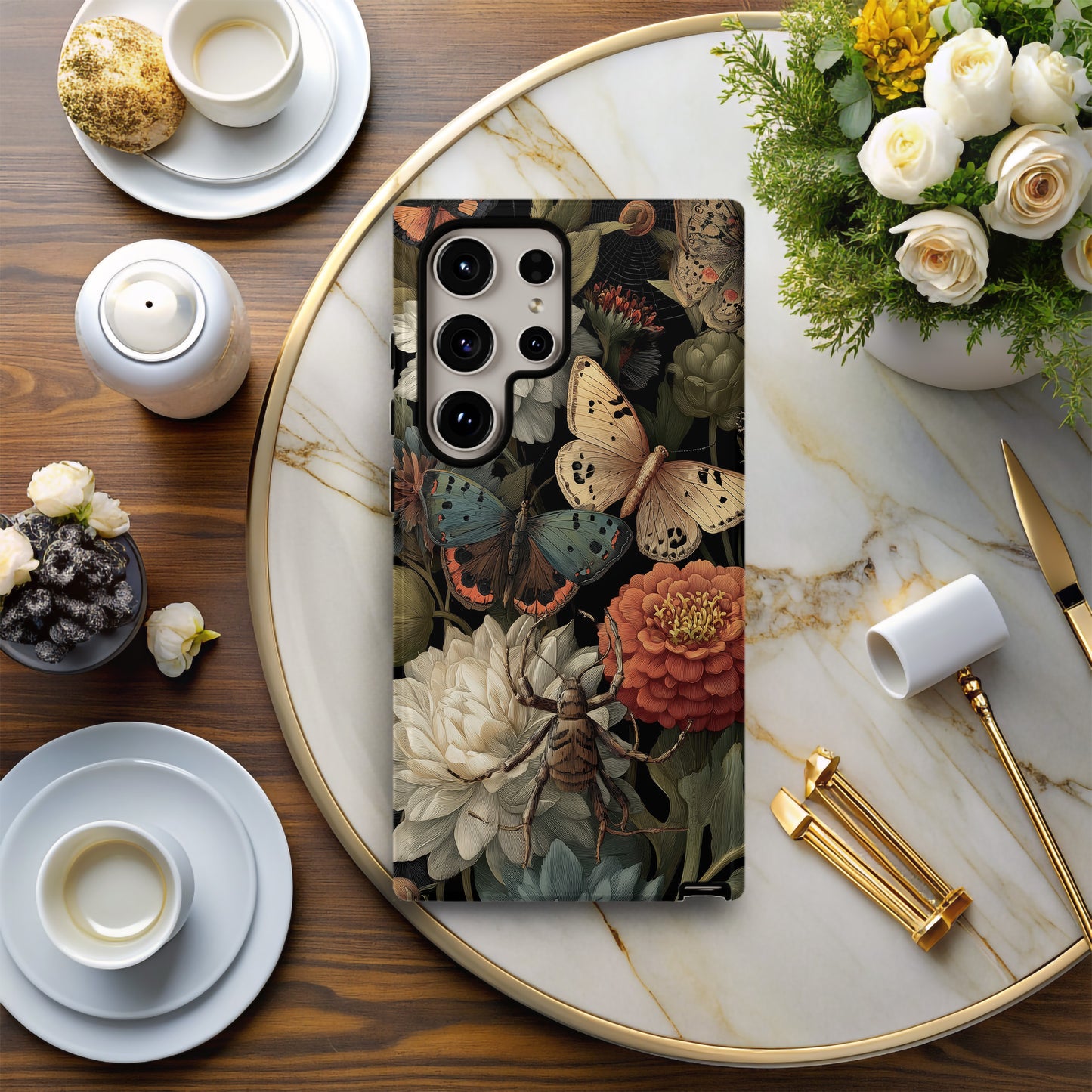 Garden of Shadows: Entomology & Blooms in Vintage Harmony